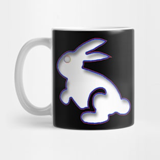 Neon Rabbit of the Future Without the shows name Mug